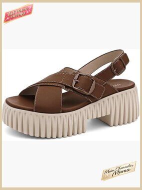 Comfortable Platform Sandals with Arch Support and Crisscross Straps
